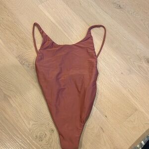 NWT HAIGHT Burgundy One-Piece Swimsuit
